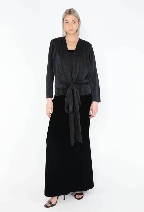 Saint Laurent '90s Iridescent Lurex Gown Ensemble - 1