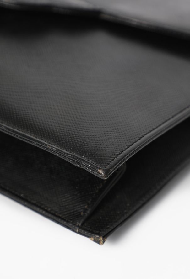 Saint Laurent Vintage Couture Saffiano Leather Pochette - 9