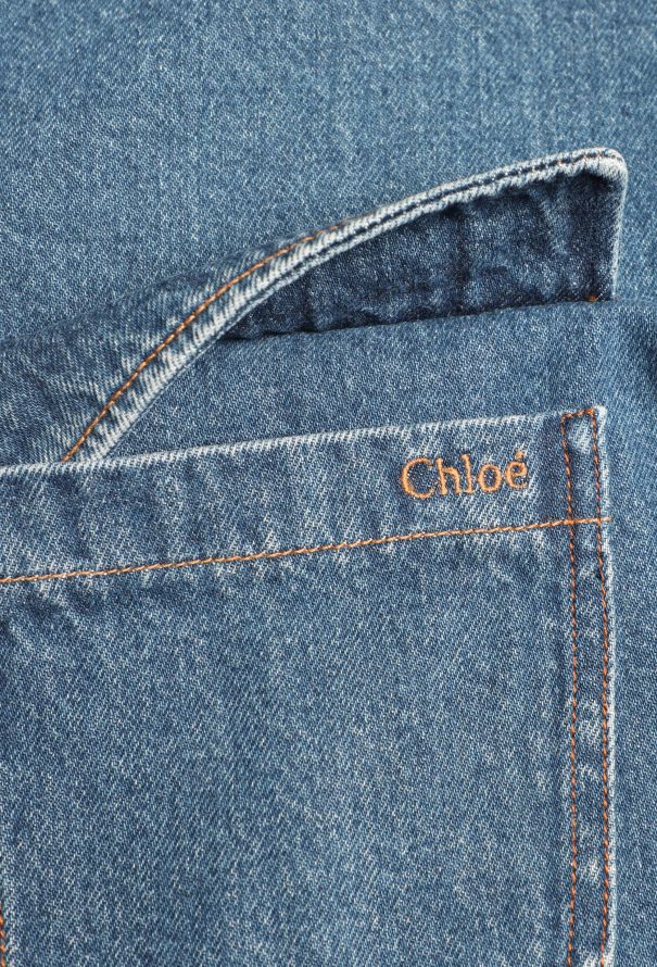 Chloé Pre-Fall 2016 Denim Pocket Top - 7