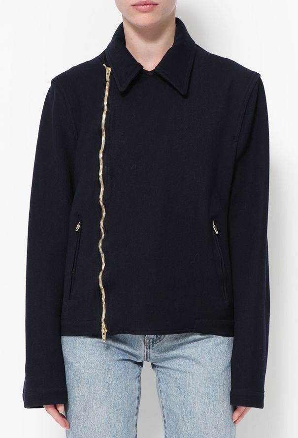 Céline Ribbed Twill Zip Jacket - 1