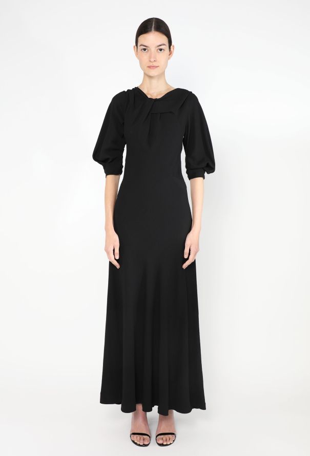 1930s Gathered Crêpe Bias Dress - 2