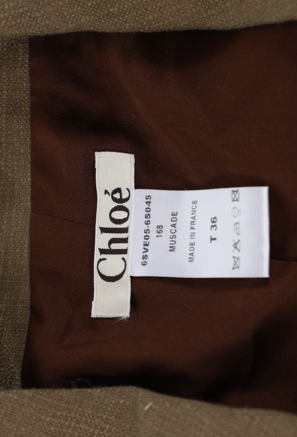 Chloé 2006 Cropped Linen Jacket - 7