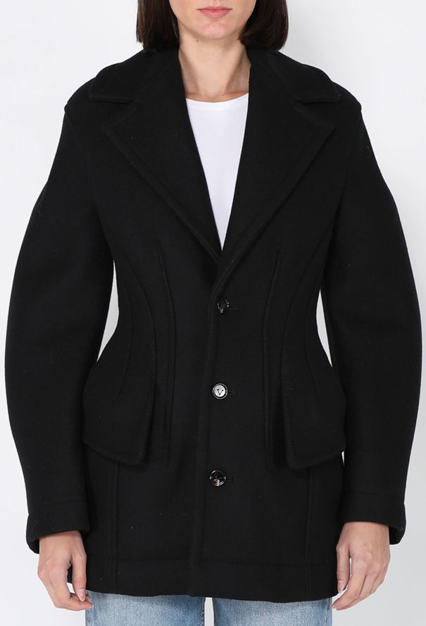Bottega Veneta Hourglass Felted Coat, F/W 2023 - 4