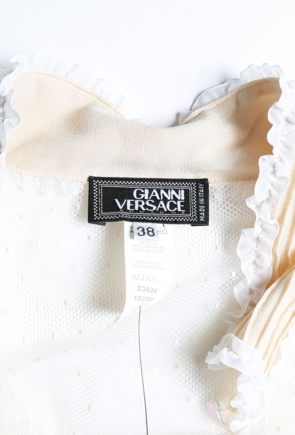 Gianni Versace Early 2000s Ruffled Lace Top - 6