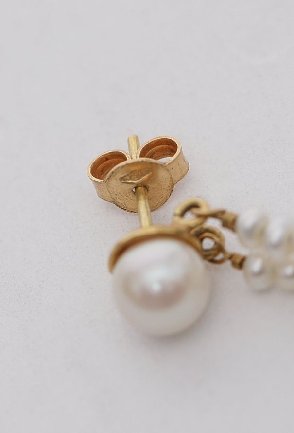 Modern Fine Jewelry Germano Gioielleria 18k Yellow Gold & Pearl Earrings - 8