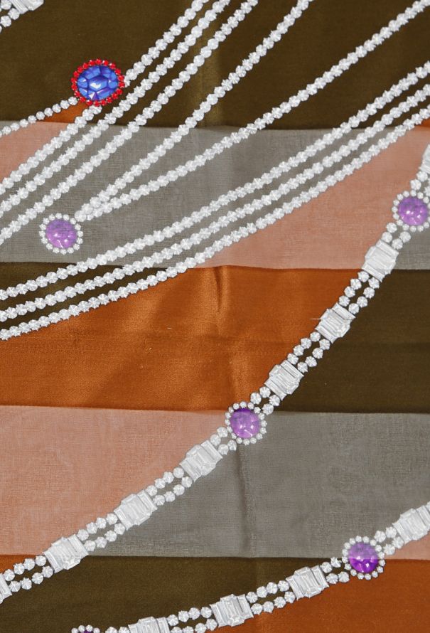 Valentino Jewel Silk Scarf - 3