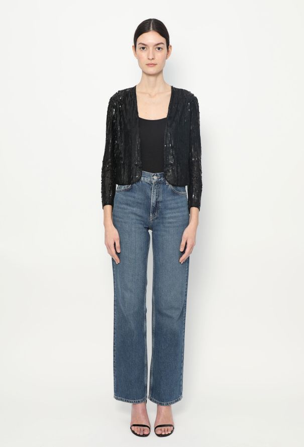 Cropped Sequin Cardigan - 3