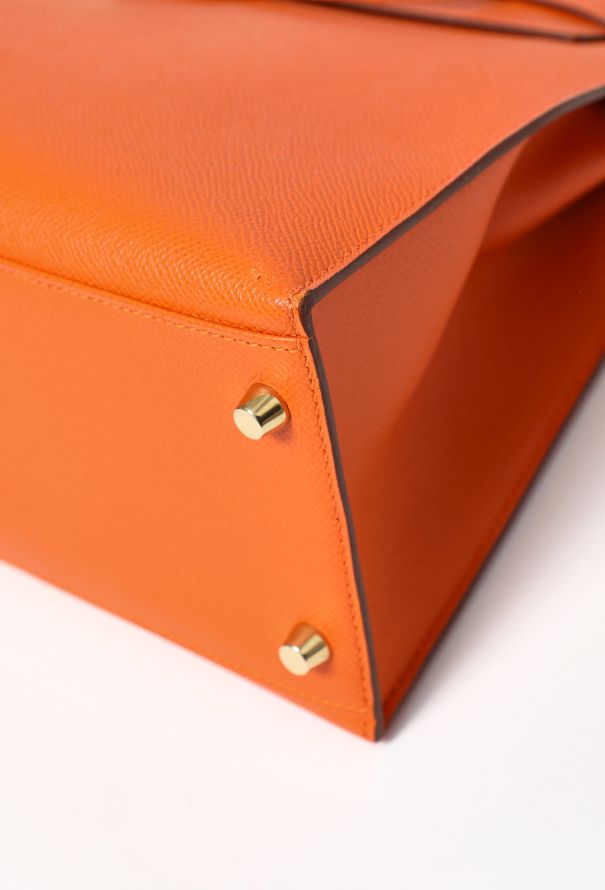Hermès Orange H Epsom Kelly Sellier 32 - 10