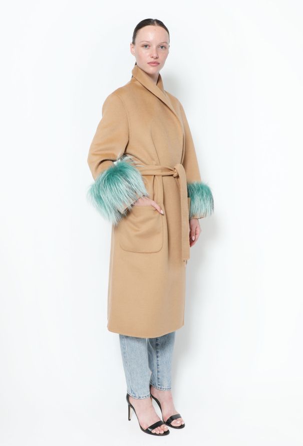 Prada 2017 Angora Fox Cuff Coat - 4