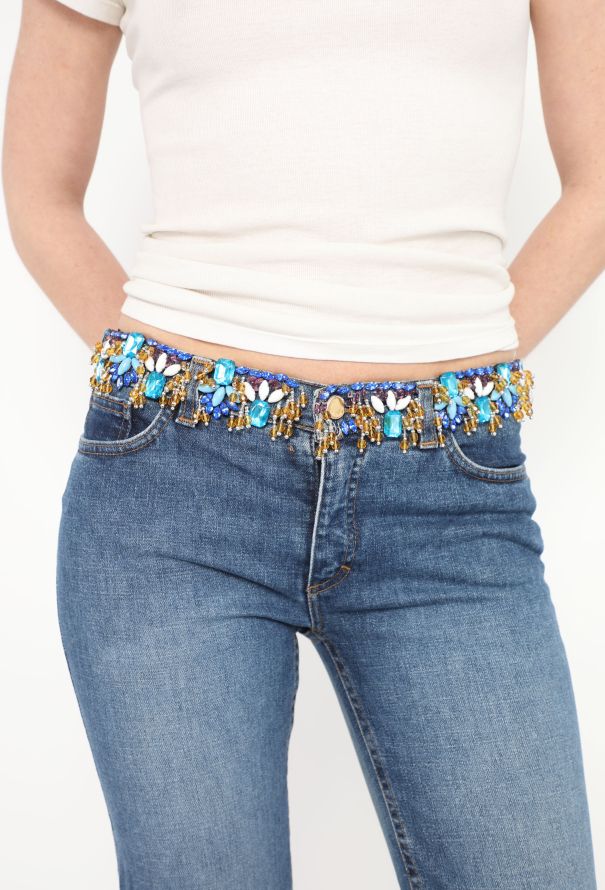 Roberto Cavalli Early 2000s Embellished Low-Rise Jeans - 2