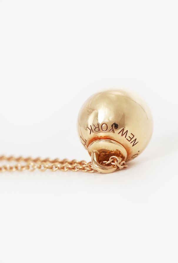 Tiffany & Co 18k Rose Gold Ball Pendant Necklace - 5