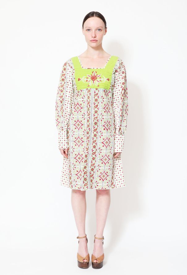 Paisley Dotted Tunic Dress - 1