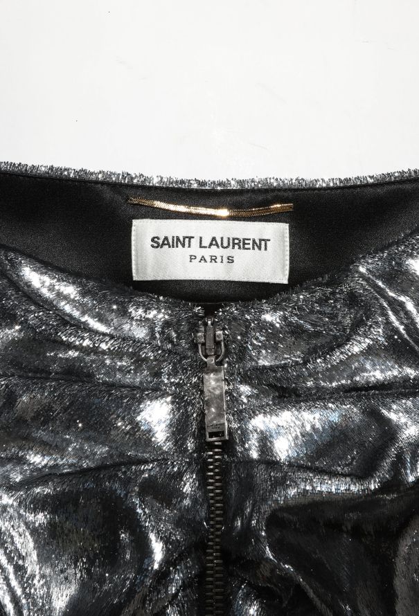 Saint Laurent 2017 Ruched Tinsel Skirt - 5