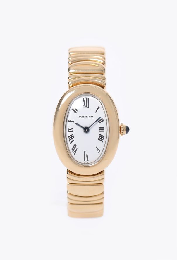 Cartier 18k Yellow Gold Baignoire Watch – Full Gold Bracelet - 1