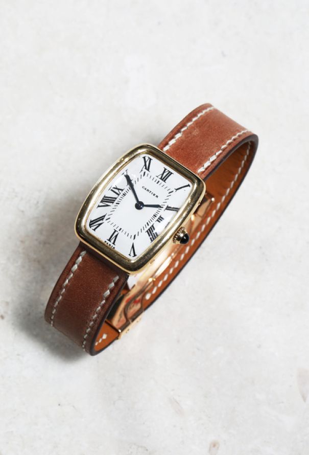 Cartier 1969 Incurvé 18k Gold Tank Watch - 3
