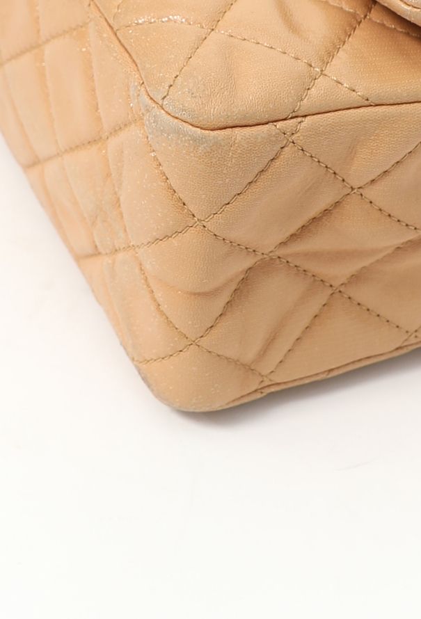 Chanel Tan Patent 2.55 Jumbo Flap Bag - 8