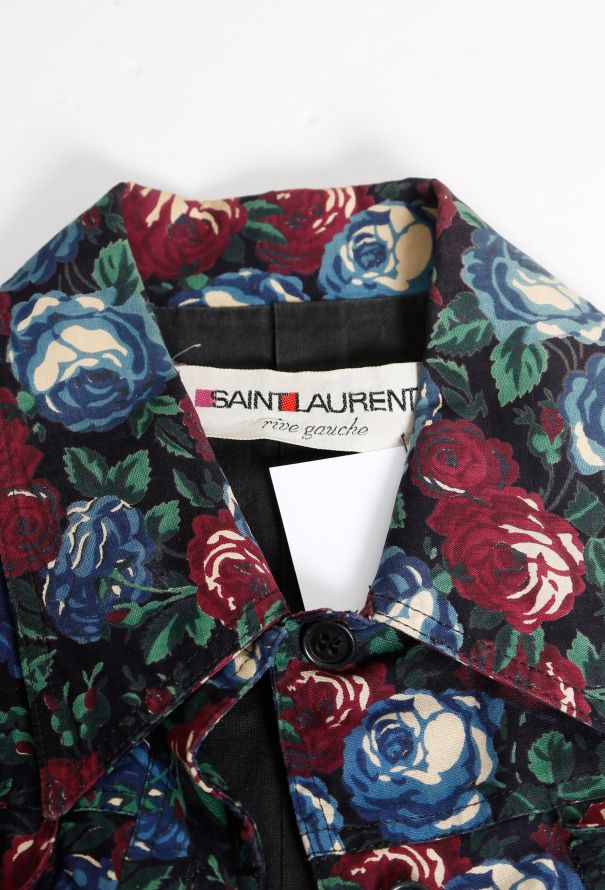 Saint Laurent RARE '60s Floral Crop Jacket & Skirt Ensemble - 7