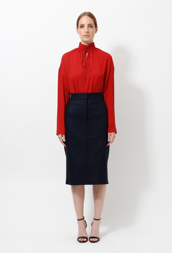 Balenciaga 2016 High Neck Silk Blouse - 3