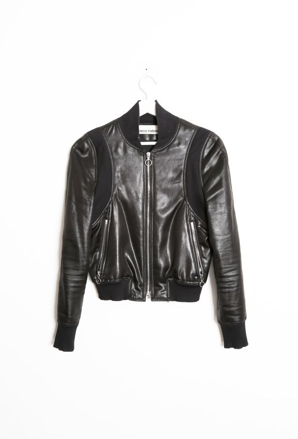 Paco Rabanne Satin Ribbed Bomber Jacket - 8