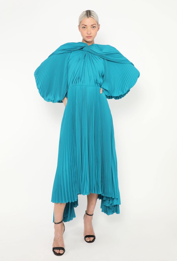 Balenciaga S/S 2022 Asymmetrical Pleated Dress - 4