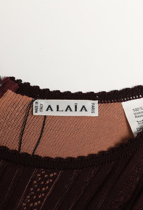 Alaïa 1992 Ribbed Bodycon Knit Dress - 5