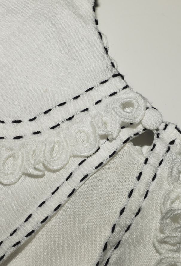 Vita Kin Embroidered Linen Eyelet Top - 5