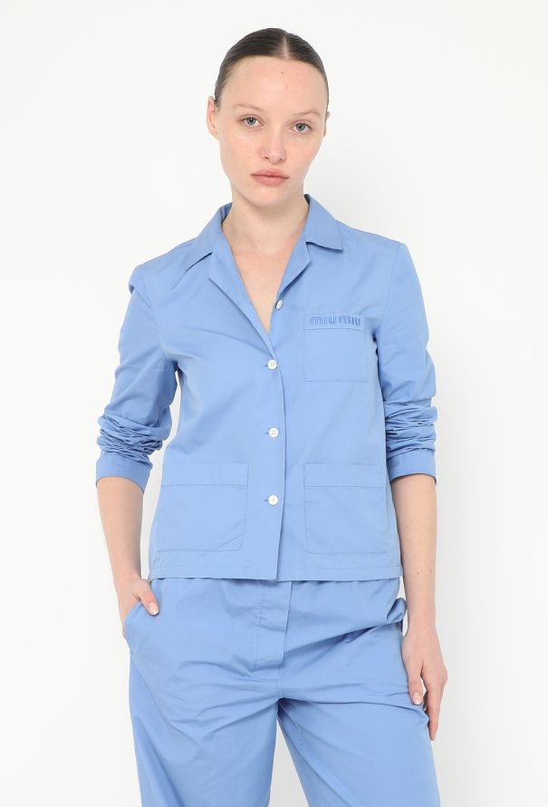 Miu Miu F/W 2024 Poplin Pajama Shirt - 1