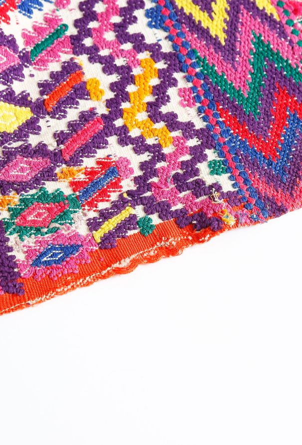 World Treasures Vintage Embroidered Mexican Poncho - 11