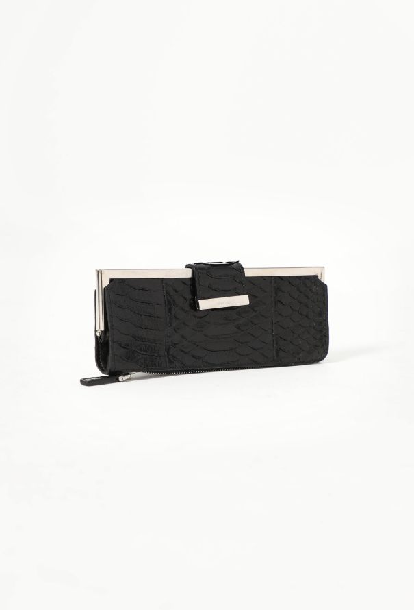 Miu Miu Black Python Long Wallet - 2