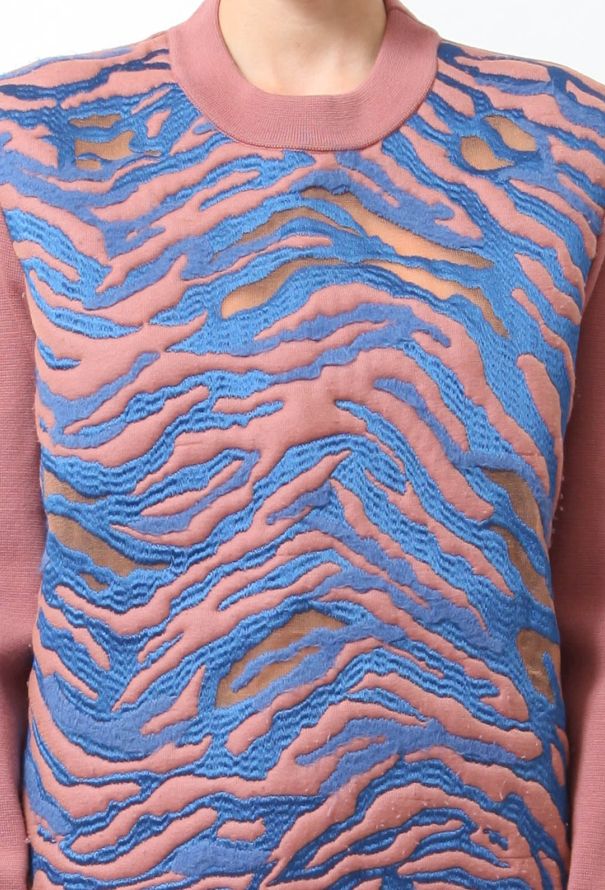 Balenciaga F/W 2012 Sculpted Pink Zebra Sweater - 5