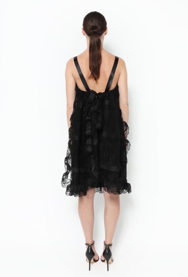 Balenciaga Edition 2008 Black Scalloped Lace Dress - 5