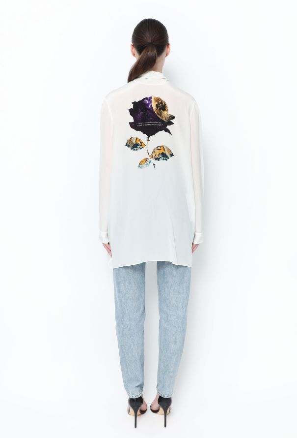 Valentino F/W 2019 Galaxy Rose Lavallière Blouse - 1