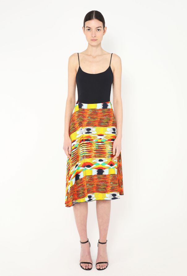 Céline Asymmetrical Ikat Print Skirt - 3