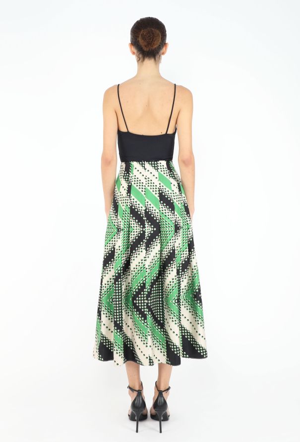 Gucci Resort 2021 Graphic Silk Skirt - 5