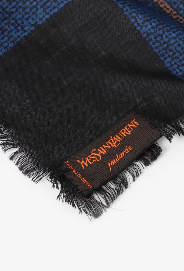 Saint Laurent '70s Fringed Plaid Scarf - 7