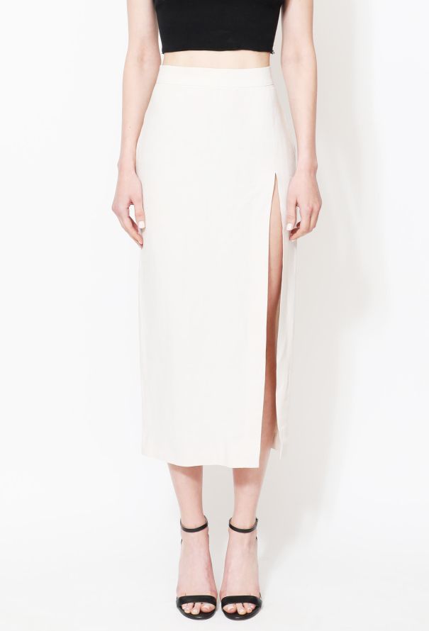 Jean Paul Gaultier Early 2000s Linen Slit Skirt - 3
