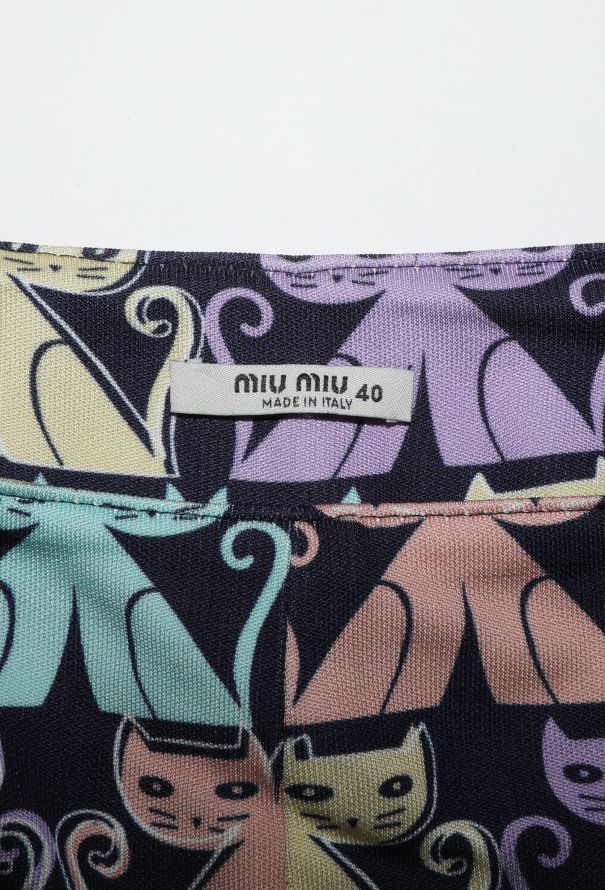 Miu Miu 2017 Belted Cat Print Ensemble - 9