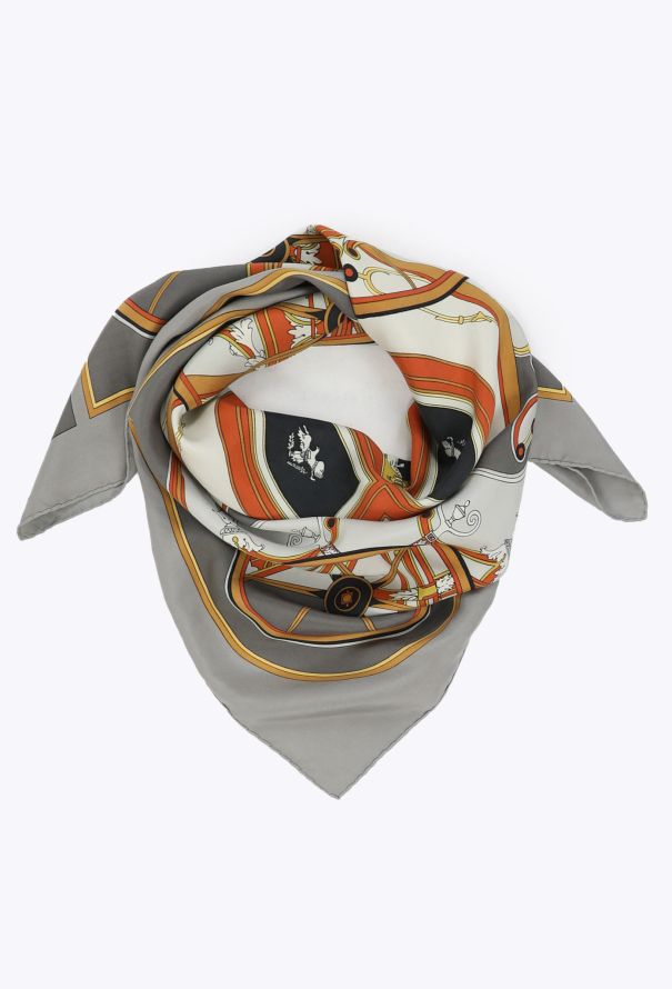 Hermès 1981 'Washington's Carriage' 90cm Silk Carré - 2