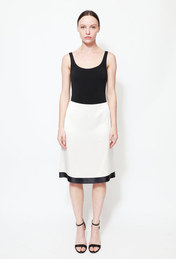 Chanel Timeless Bicolor Silk Skirt - 1