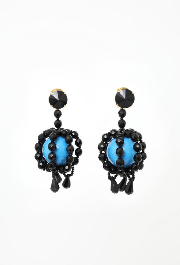 Prada Resort 2011 Beaded Clip Earrings - 1