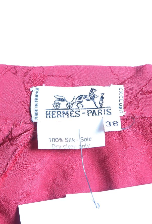 Hermès '80s Silk Lavallière Skirt Ensemble - 7