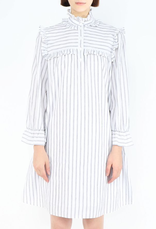 Céline Striped Ruffled Linen Dress, 2020 - 2