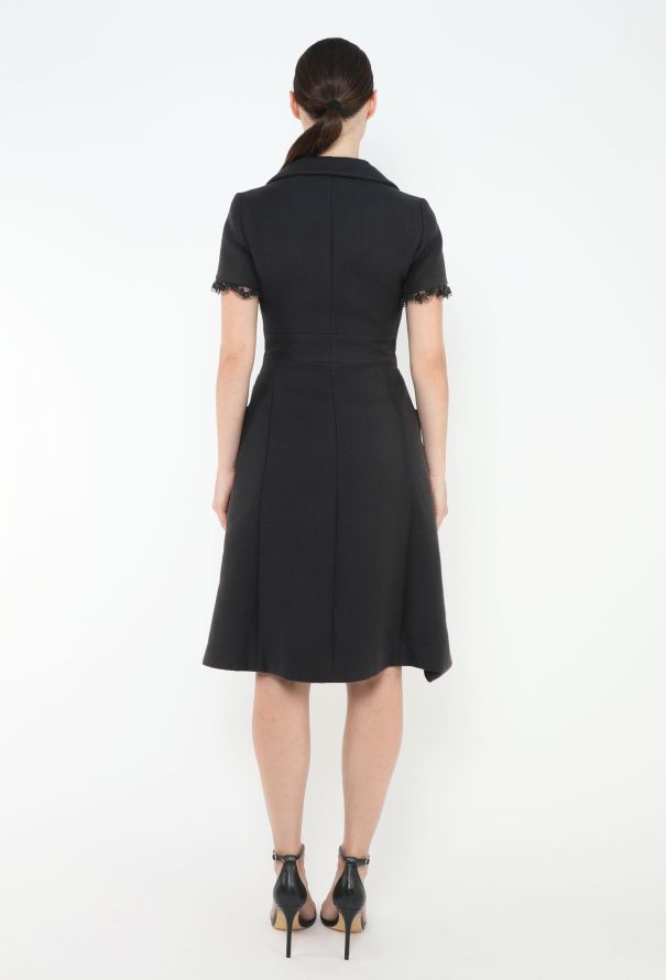 Chloé Early '90s Lace Trim Linen Dress - 3