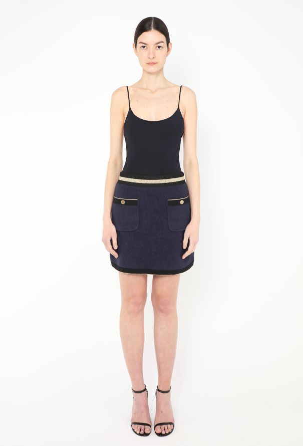Chanel Resort 2019 Metallic Terrycloth Skirt - 4