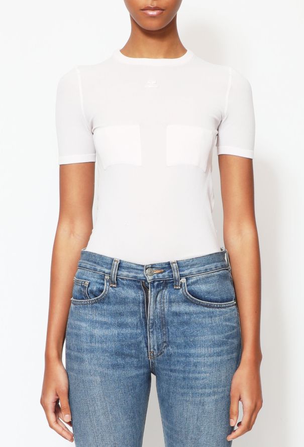 Courrèges Vintage Jersey Emblem T-Shirt - 1