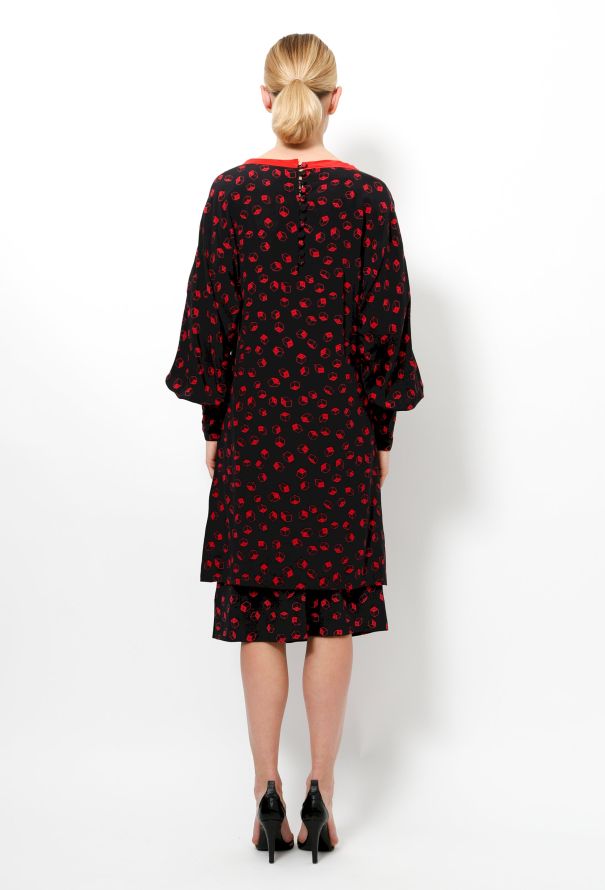 Exquisite Vintage 80's Couture Dice Print Ensemble - 5
