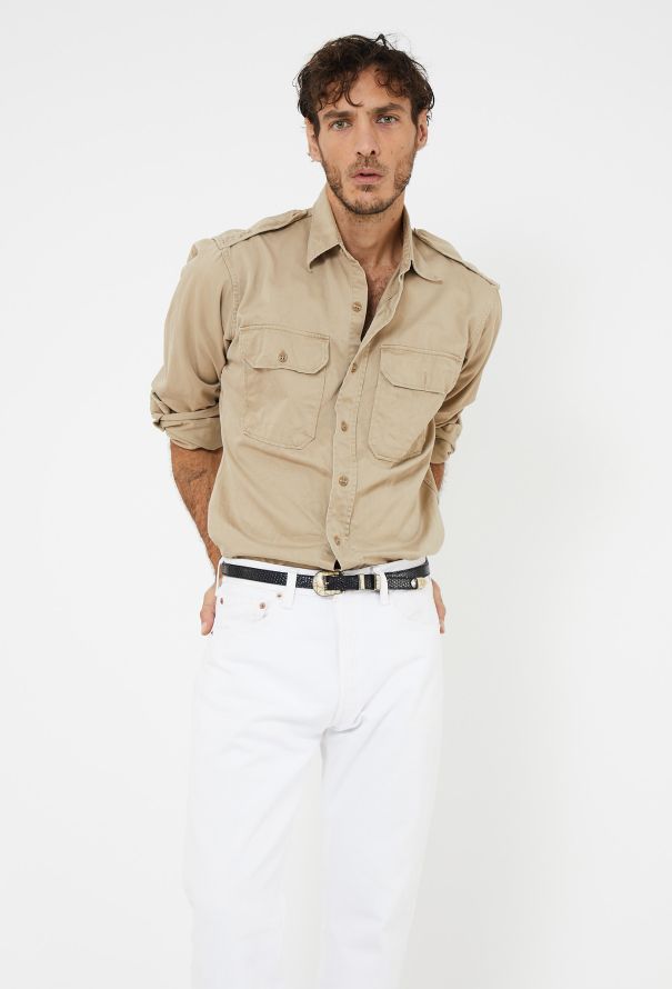Men's Vintage 1960s Épaulette Military Overshirt - 3