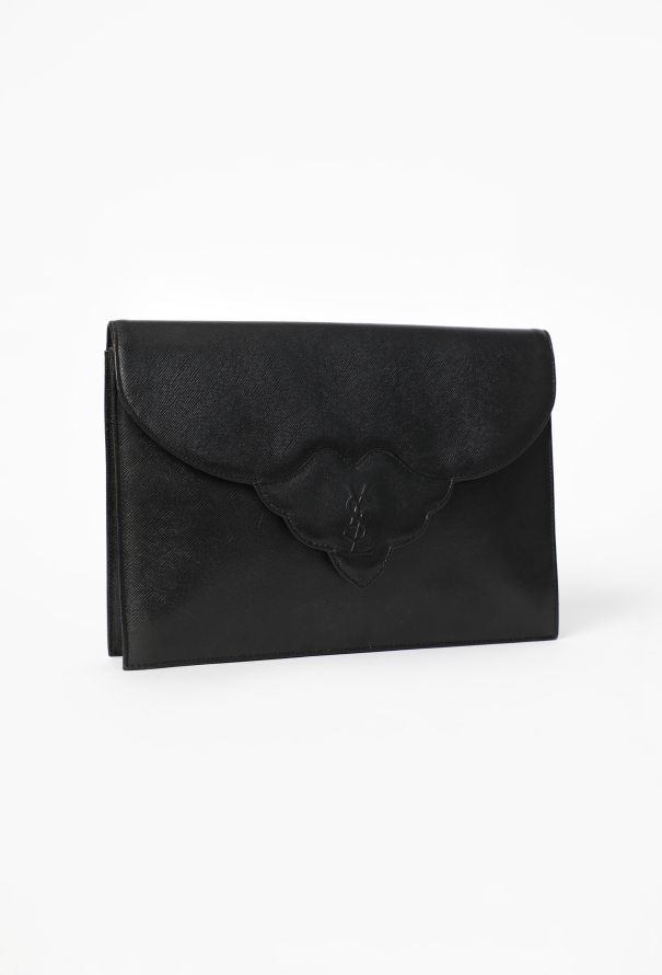 Saint Laurent Vintage Couture Saffiano Leather Pochette - 2