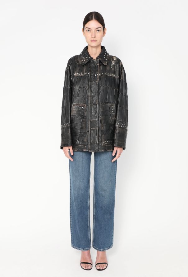 Prada S/S 2024 Studded Leather Jacket - 4