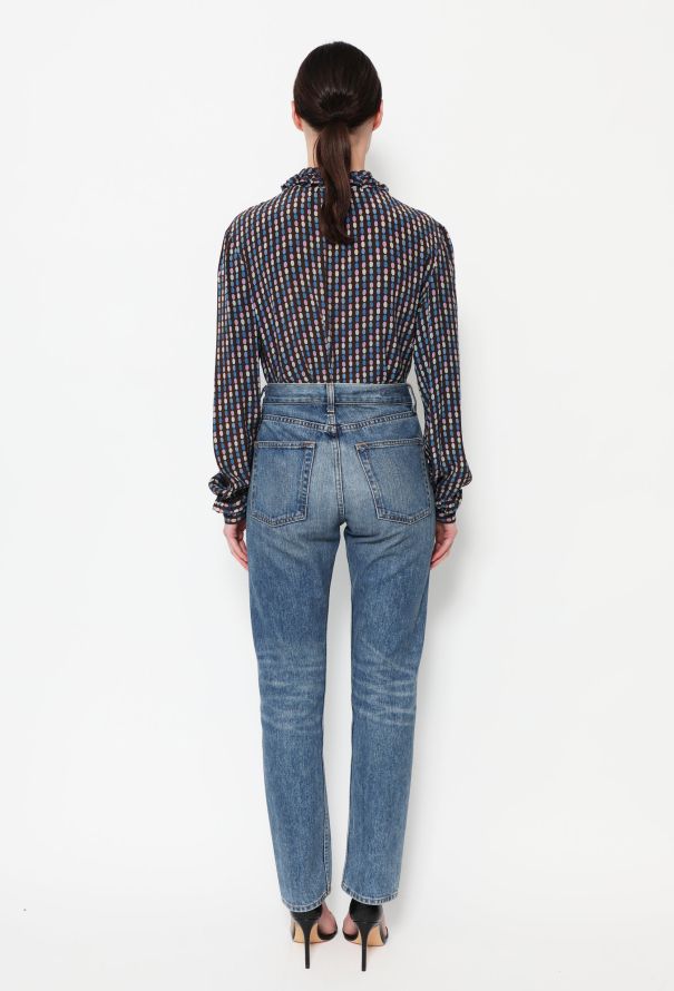Céline Vintage Silk High-Neck Blouse - 4